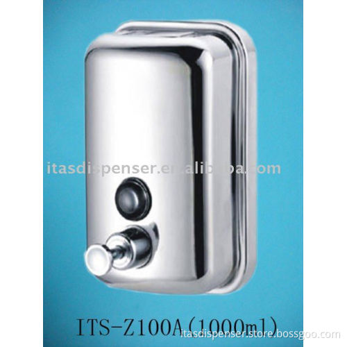 Stainless steel manual soap dispenser